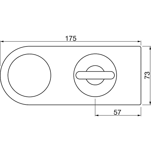 Eco Trennnwand Verriegelung mit Riegelschloss (Kunststoffschloss), Edelstahl
