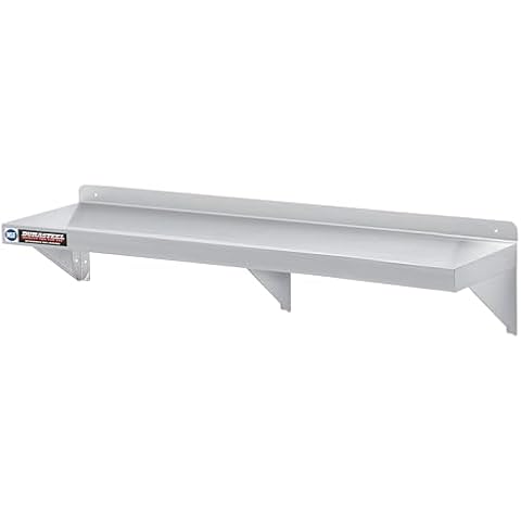 DuraSteel Stainless Steel Wall Mount Shelf 60" Wide x 14" Deep Commercial Grade - NSF Certified - Good for Restaurant, Bar, Home, Kitchen, Laundry, Garage and Utility Room Cover