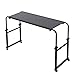 Overbed Table with Wheels Overbed Desk Over Bed Desk King Queen Bed Table Overbed Laptop Table Over Bed Table with Wheels(Black)