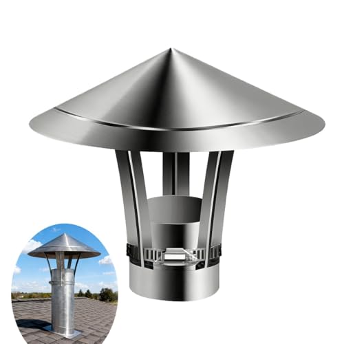 Chapeau de cheminée inox anti-infiltration pour poêle bois