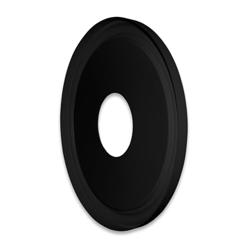 Image of Molded Nylon Ceiling Medallion for Light Fixtures and Ceiling Fans Black 13 inchOD x 4 inchID x 1-1 /8 inchP (Fits Canopies up to 10-1 /2 inch)