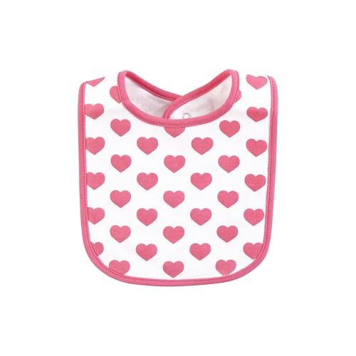 Image of Hudson Baby Infant Girl Cotton Bib and Sock Set, Love Family, One Size