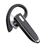 【2025新登場】 Bluetooth ヘッドセット 片耳 耳掛け型 Bluetooth5.3 イヤホン 左右両耳対応 2台同時接続 400時間待受可能 高品位な通話性能 マイク内蔵 ハンズフリー通話 CVC8.0ノイズキャンセリング リダイヤル/ミュート/SIRI機能 音量調節 防水防滴 快適装着 (ブラック)