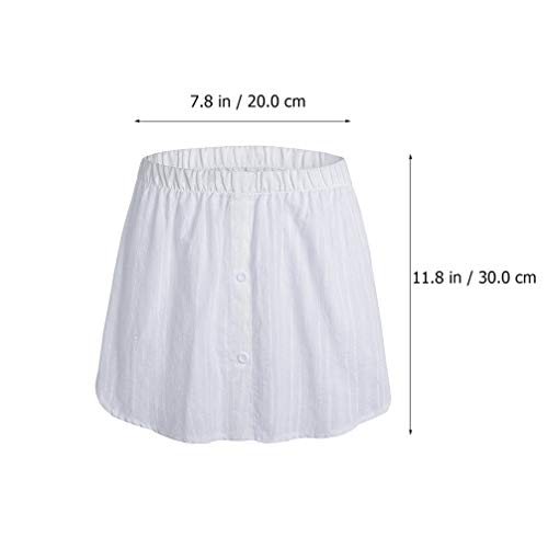 Amosfun Saia de Camisa Branca Falsa Feminina Destacável Em Camadas Falsas Ajustável Em Camadas Infer