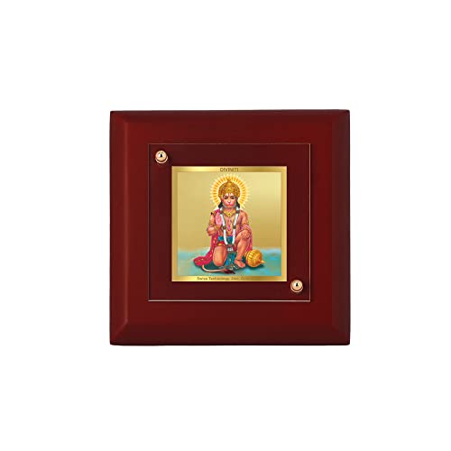 Cadre religieux or 24k Hanuman Ji, une idée cadeau spirituel pour pooja