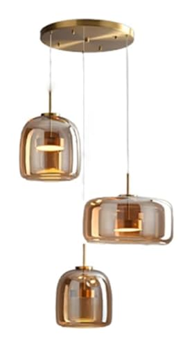 Luces colgantes de vidrio y estilo nórdico para techos de cocina moderna