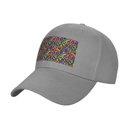 Casquette de baseball Gay Pride réglable en coton arc-en-ciel pour festivals