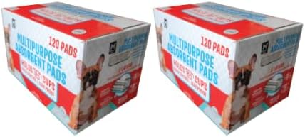 Member's Mark Multipurpose Absorbent Training Pads, 23"" x 24"" (2X 120 ct.), Regular, Light Turquoise Green