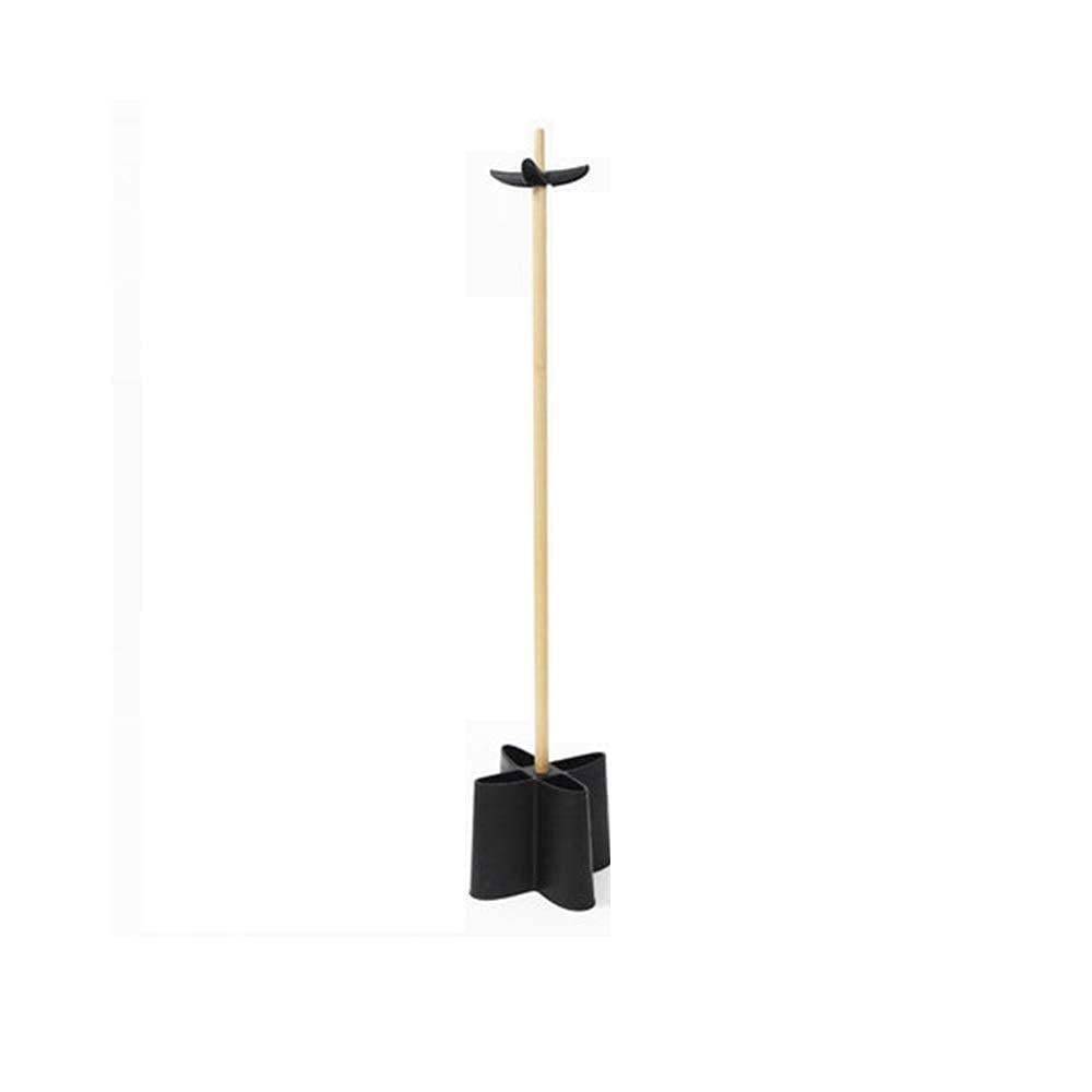 Porte-parapluies noir multifonction grand format 27,5x158 cm en métal