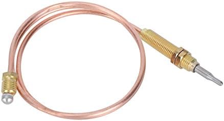 TOPINCN Thermocouple M8 Thread Heating Gas Burner Replacement Thermocouple Probe 600Mm for Fireplace BBQ Grill Accessories