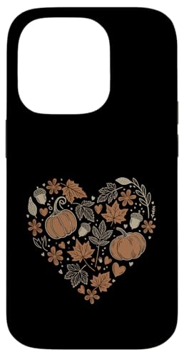 Fall Pumpkin Fall Leaves Acorns Hearts Rustic Fall Autumn �X�}�z�P�[�X iPhone 14 Pro �p