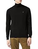 lanas cisne catalogo 2017 Logotipo bordado en el pecho G-STAR RAW Premium core turtle knit ls, Sudadera, para Hombre, Negro (dk black), M