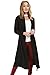 Womens Ladies Floaty Casual Waterfall Long Sleeves Open Front Maxi Long Cardigan Black