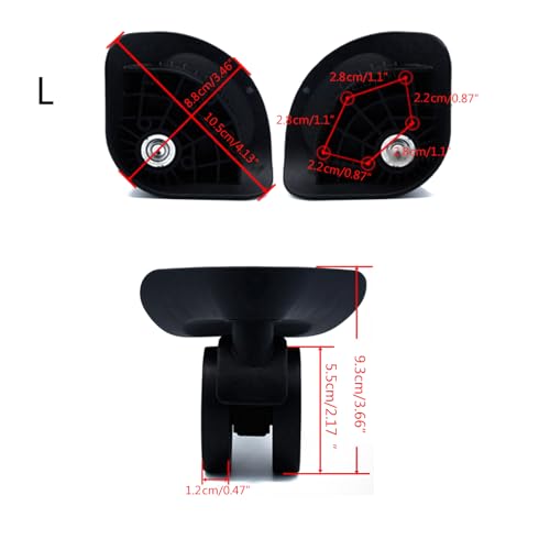 A57 Trolley Case Luggage Wheels Luggage Left and Right Wheels Suitcase Replacement Parts for Most Suitcases4