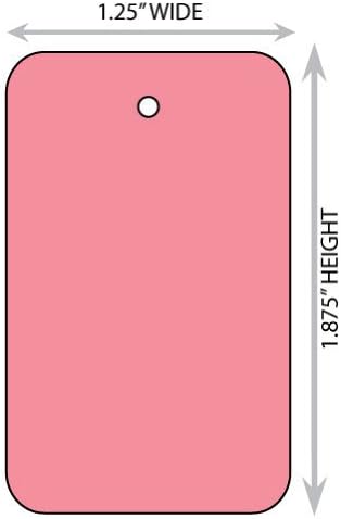 Small (1.25" X 1.875") Pink Blank Merchandise Tag. Case of 2,000 Tags.