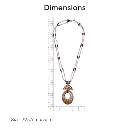 Image of AAKRITI ART CREATIONS Boho & Tribal Handcrafted Necklace Collection | Jute, Wooden & Brass Pendant Designs | Ethnic Collar, Loop & Statement Jewelry for Women | Artisan Festival & Everyday Wear