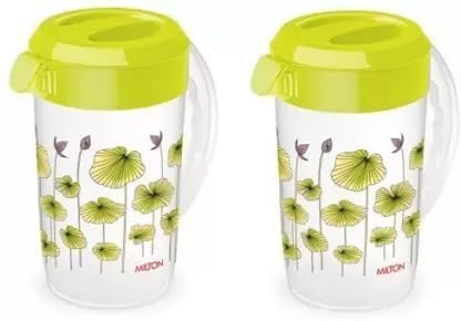 Image of Milton 2.4L Plastic Water Jug - Premium Durable, Leak-Proof, and BPA-Free Hydration Container in Stylish Green for Home, Office, and Outdoor Use APck of 2