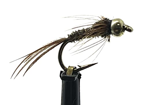(12) - Pheasant Tail Bead Head Nymph Fly Fishing Trout Flies - One Dozen - Four Sizes Available 12,14,16,18