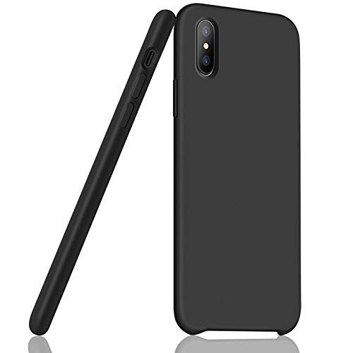 REALCASE iPhone Xs Max Back Cover Case | Full Protective Liquid Silicone | Shockproof Case Back Cover for iPhone Xs Max (S-Black)