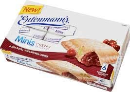 Entenmann's | Minis Cherry Snack Pies| Lightly Glazed | Delicious | Tasty | Yummy | 12 oz | 6 Individually Wrapped count | 1 Box |