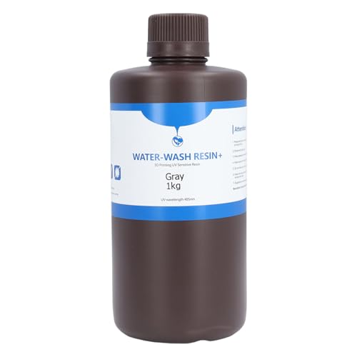 1 Bottle 80 Shore Hardness Fast Printing 3D Printing Resin 1000g Gray Easy Burning and Cleaning Photopolymer Resin Print