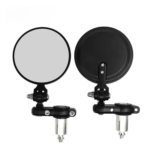 Espejo retrovisor moto plegable universal de 22mm para manillar negro y blanco un par
