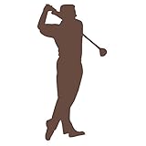 Express Yourself Tee-Off Golfer Wall Decal (Brown -Facing as Shown- 6XL) - Sports Collection