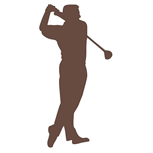 Express Yourself Tee-Off Golfer Wall Decal (Brown -Facing as Shown- 6XL) - Sports Collection