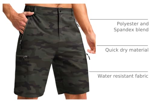 Image of G Gradual Men's Hiking Cargo Shorts 9 inch Quick Dry Lightweight with 4 Pockets