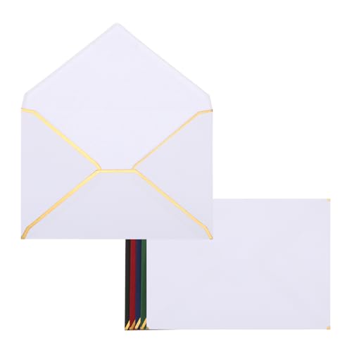 Enveloppes A7 bordure dorée YOKIVE adhésives anti-déchirure 100pcs