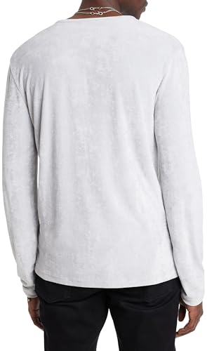 John Varvatos Men's Rosario Henley, Grey Mist4