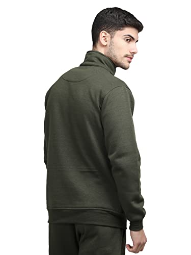 Image of CHKOKKO Fleece Men Winter Sports Running Zipper Collared Neck Stylish Jacket