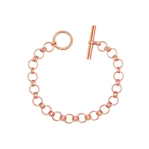 Image of TRUESILVER ACPL 925 Sterling Silver Bracelet for Women | BIS Hallmarked T-Bar Interlock Link Chain Bracelets Gift for Anniversary Wedding Birthday