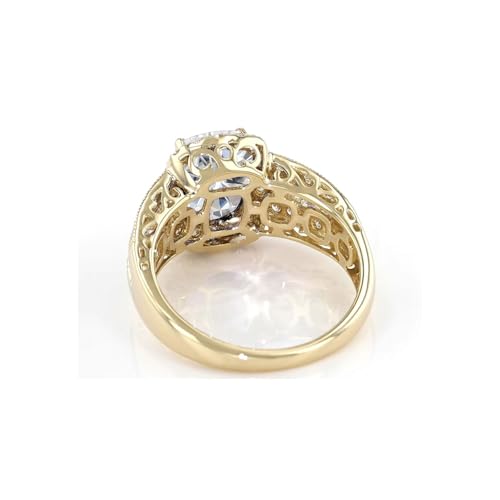 10K 14K 18K Gold 2 Carat Cushion Cut Gemstone Engagement Rings for Women with Moissanites/Diamonds Cushion Birthstone Promise Anniversary Ring for Her Size 3-153