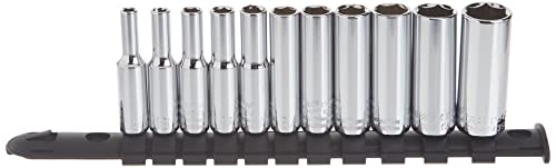 Image of CRAFTSMAN Socket Set, SAE, 1 /4 inch Drive, 6 Pt., 11Piece (CMMT12050)