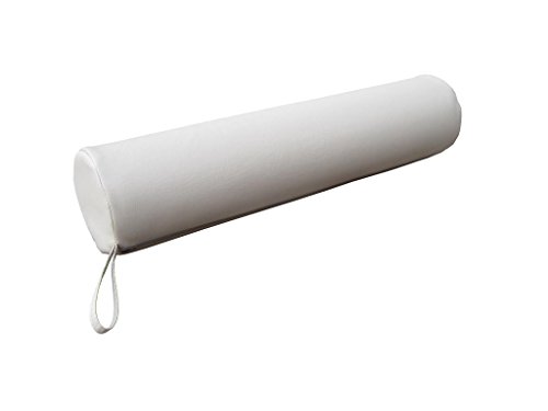 Zen Kleine Vollrolle PU Kunstleder - Lagerungsrolle als Unterlage für Knie, Knöchel oder Hals (Creme) Cover
