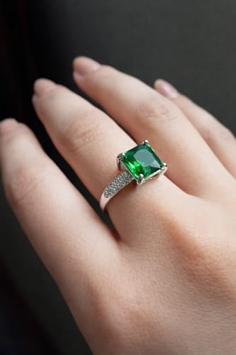 Image of Square Stone Ring for Women & Girls | Alloy Stone | Gemstone Jewelry for Engagement, Wedding, Party | Gift for Anniversary, Birthday & Special Occasions