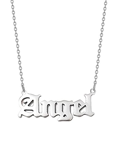 Collier avec nom couronne argenté pour le style de tous les jours