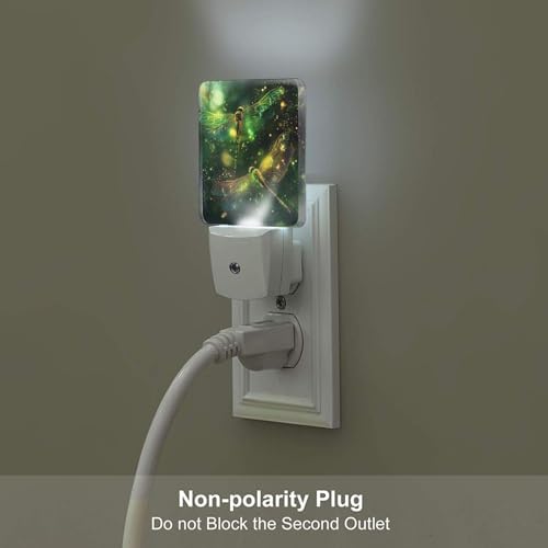 Image of Led Night Light, Dragonfly Decorative Plug in Nightlights,with Smart Auto Dusk to Dawn Night Light for Bedroom, Kitchen, Nursery, Bathroom