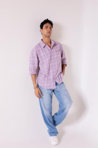 Image of Men's Regular Fit Reversible Checkered Shirt
