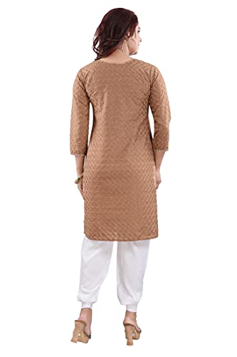 Image of DREAM & DZIRE Women Chikankari Kurti for Plus Size & Small Size.