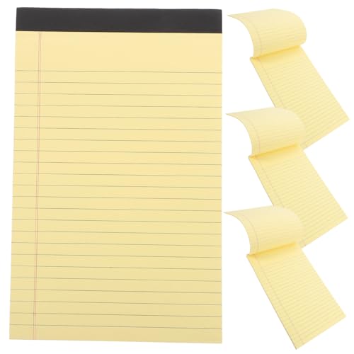 Bloc-notes Déchirables Jaune à Lignes Horizontales Housoutil pour Fournitures de Bureau