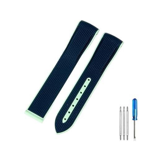 Bracelet montre silicone 20mm SERDAS, finition arc haut de gamme pour série Planet Swatch