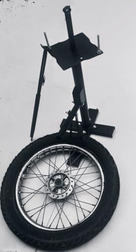 Image of Manual Portable Motorcycle Tyre Changer Machine with Adjustable Stand, Universal Fit, Steel Construction, 60x50x80 cm