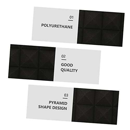 Paneles acústicos aislantes en forma de pirámide Toddmomy 12Pcs para paredes, techos y puertas con alta densidad, absorbente de sonido y retardante de fuego miniatura 7