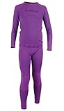 VIKING Thermounterwäsche Kinder Set Hose und Longsleeve Funktionsunterwäsche Riko Set, 50 lila, 128-140cm