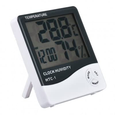 QBM Measurement Room Temperature Device Meter Humidity Monitor HTC-1 with Rest Stand and Accurate Indoor LCD Thermometer Display (PACK OF 1)-image-14