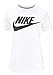 NIKE Womens Logo Knit Shirts & Tops,White/Black,X-Small
