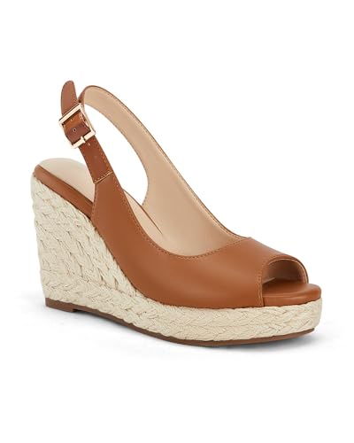 Image of Juliet Holy Womens Wedge Sandals Peep Toe Espadrilles Platform Ankle Strap Slingback Comfort Summer Dressy Shoes