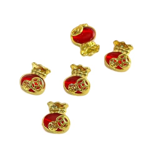 5 PCS Fortunes Ingot Nails Charm Bright Golden New Years NailsA[g`[lCCXg[lCA[gfR[V